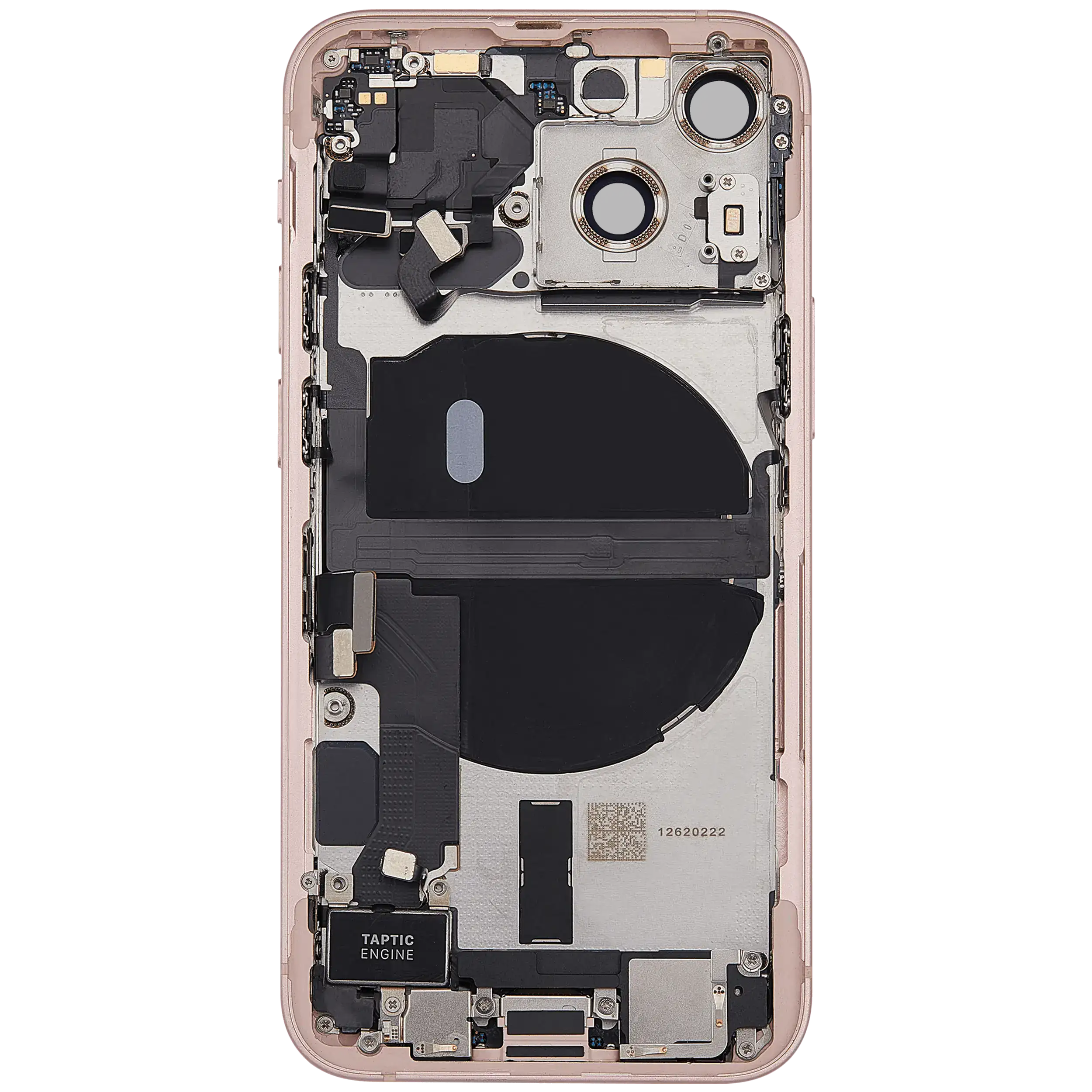 Rückgehäuse mit Ladebuchsen-Flex und Kleinteilen für iPhone 13 Mini (US-Version) (ausgebautes Originalteil: Grade C) (Pink (Rosa)) – Bild 4