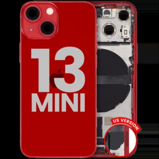 Rückgehäuse mit Ladebuchsen-Flex und Kleinteilen für iPhone 13 Mini (US-Version) (ausgebautes Originalteil: Grade C) (Red (Rot))