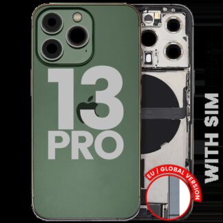 Rückgehäuse mit Ladebuchsen-Flex und Kleinteilen für iPhone 13 Pro (EU / globale Version) (ausgebautes Originalteil: Grade C) (Alpine Green)