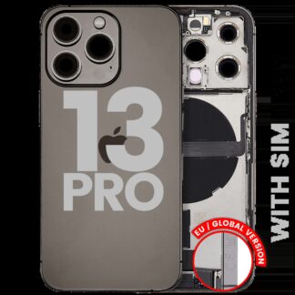 Rückgehäuse mit Ladebuchsen-Flex und Kleinteilen für iPhone 13 Pro (EU / globale Version) (ausgebautes Originalteil: Grade C) (Graphite)