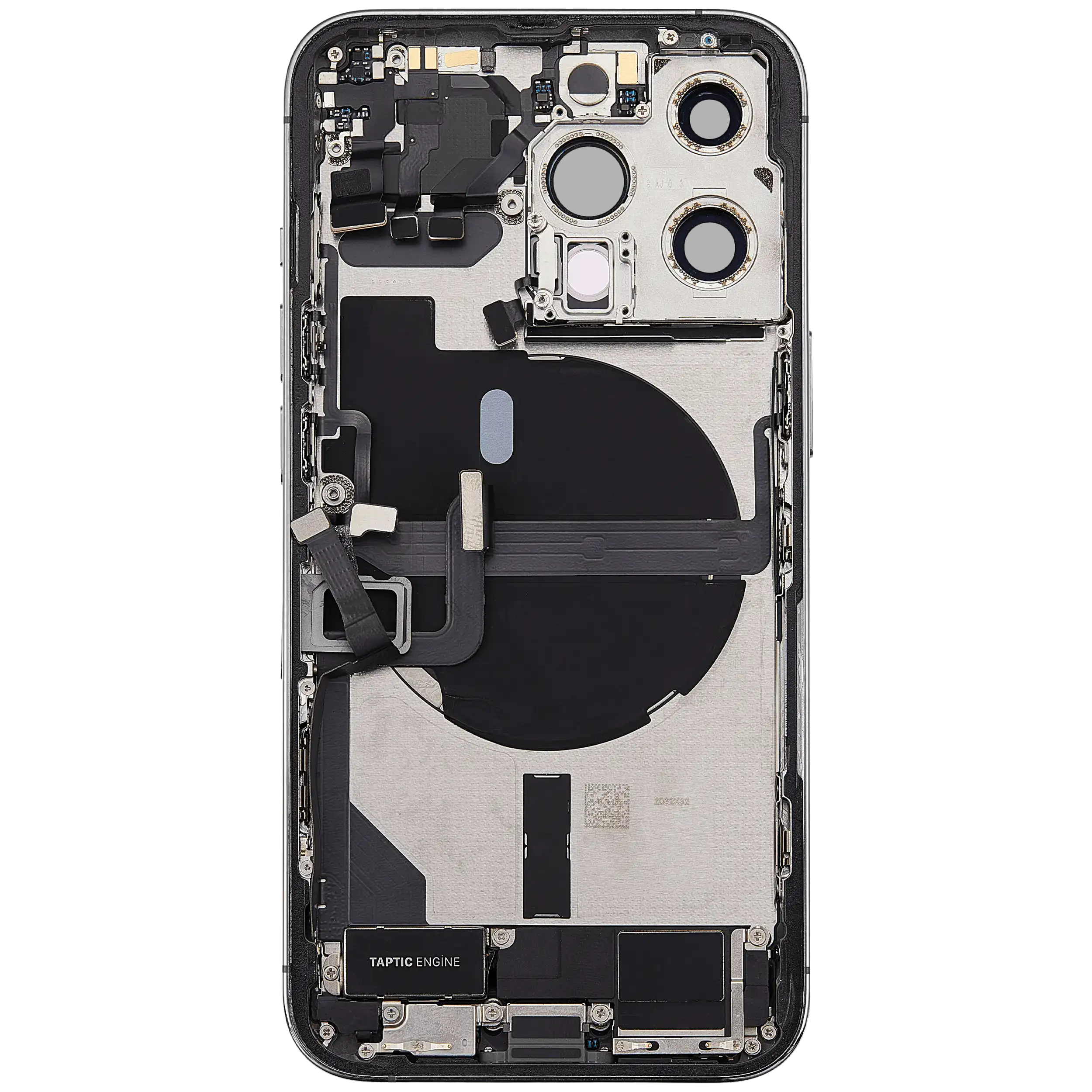 Rückgehäuse mit Ladebuchsen-Flex und Kleinteilen für iPhone 13 Pro (EU / globale Version) (ausgebautes Originalteil: Grade C) (Silver (Silber)) – Bild 4