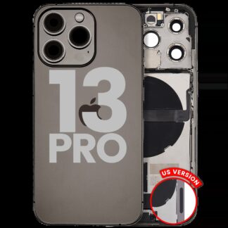 Rückgehäuse mit Ladebuchsen-Flex und Kleinteilen für iPhone 13 Pro (US-Version) (ausgebautes Originalteil: Grade A) (Graphite)