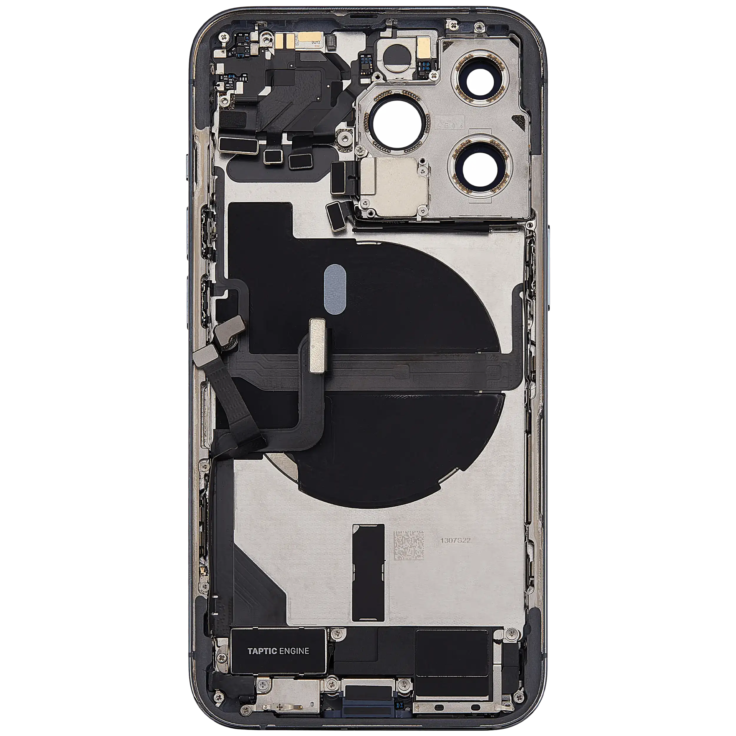 Rückgehäuse mit Ladebuchsen-Flex und Kleinteilen für iPhone 13 Pro (US-Version) (ausgebautes Originalteil: Grade A) (Sierra Blue) – Bild 3