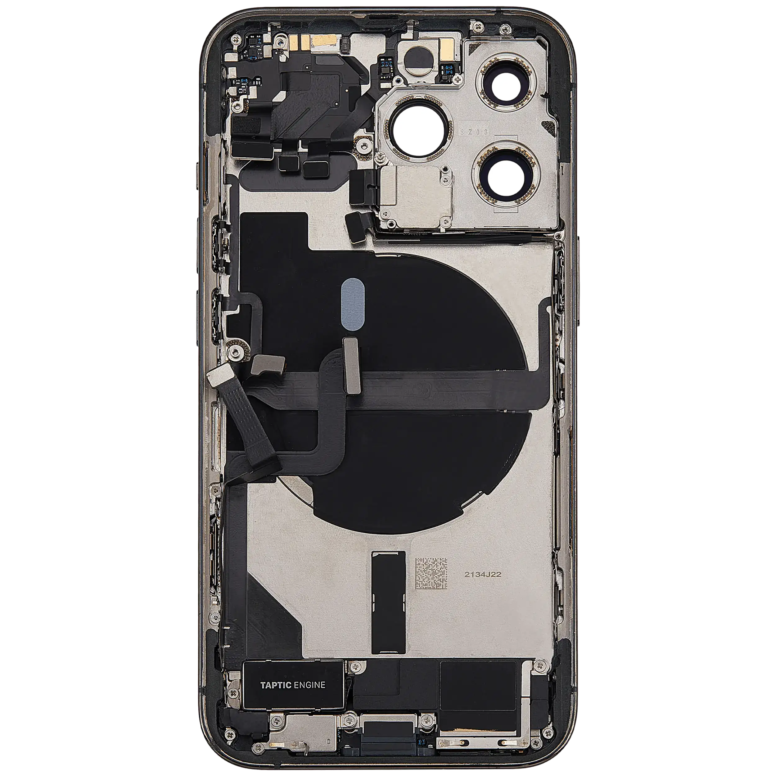 Rückgehäuse mit Ladebuchsen-Flex und Kleinteilen für iPhone 13 Pro (US-Version) (ausgebautes Originalteil: Grade B) (Alpine Green) – Bild 3
