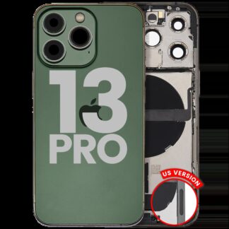 Rückgehäuse mit Ladebuchsen-Flex und Kleinteilen für iPhone 13 Pro (US-Version) (ausgebautes Originalteil: Grade B) (Alpine Green)