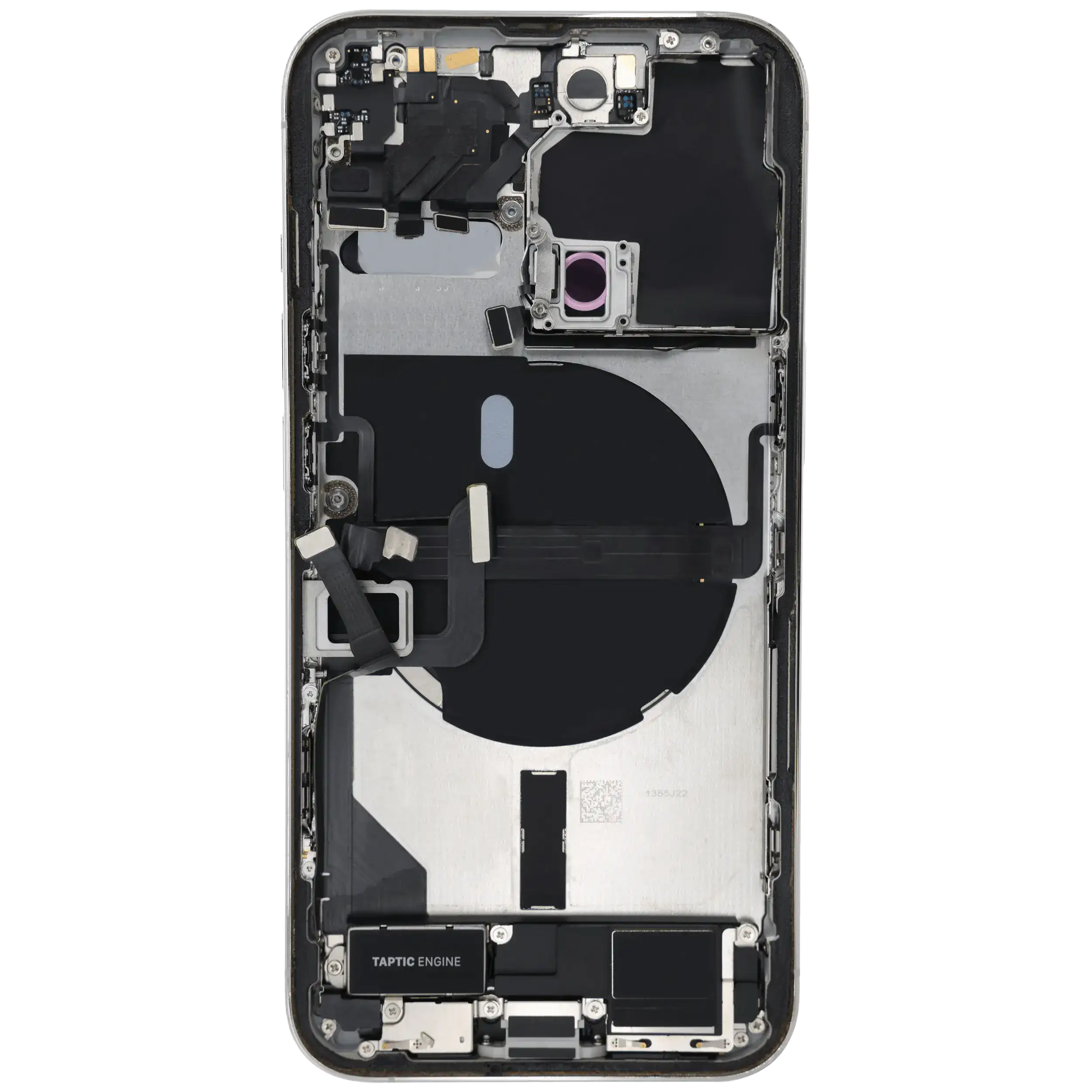 Rückgehäuse mit Ladebuchsen-Flex und Kleinteilen für iPhone 13 Pro (US-Version) (ausgebautes Originalteil: Grade B) (Silver (Silber)) – Bild 4