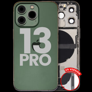 Rückgehäuse mit Ladebuchsen-Flex und Kleinteilen für iPhone 13 Pro (US-Version) (ausgebautes Originalteil: Grade C) (Alpine Green)