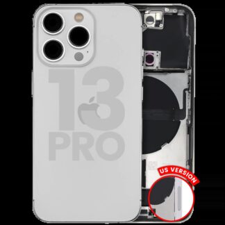 Rückgehäuse mit Ladebuchsen-Flex und Kleinteilen für iPhone 13 Pro (US-Version) (ausgebautes Originalteil: Grade C) (Silver (Silber))