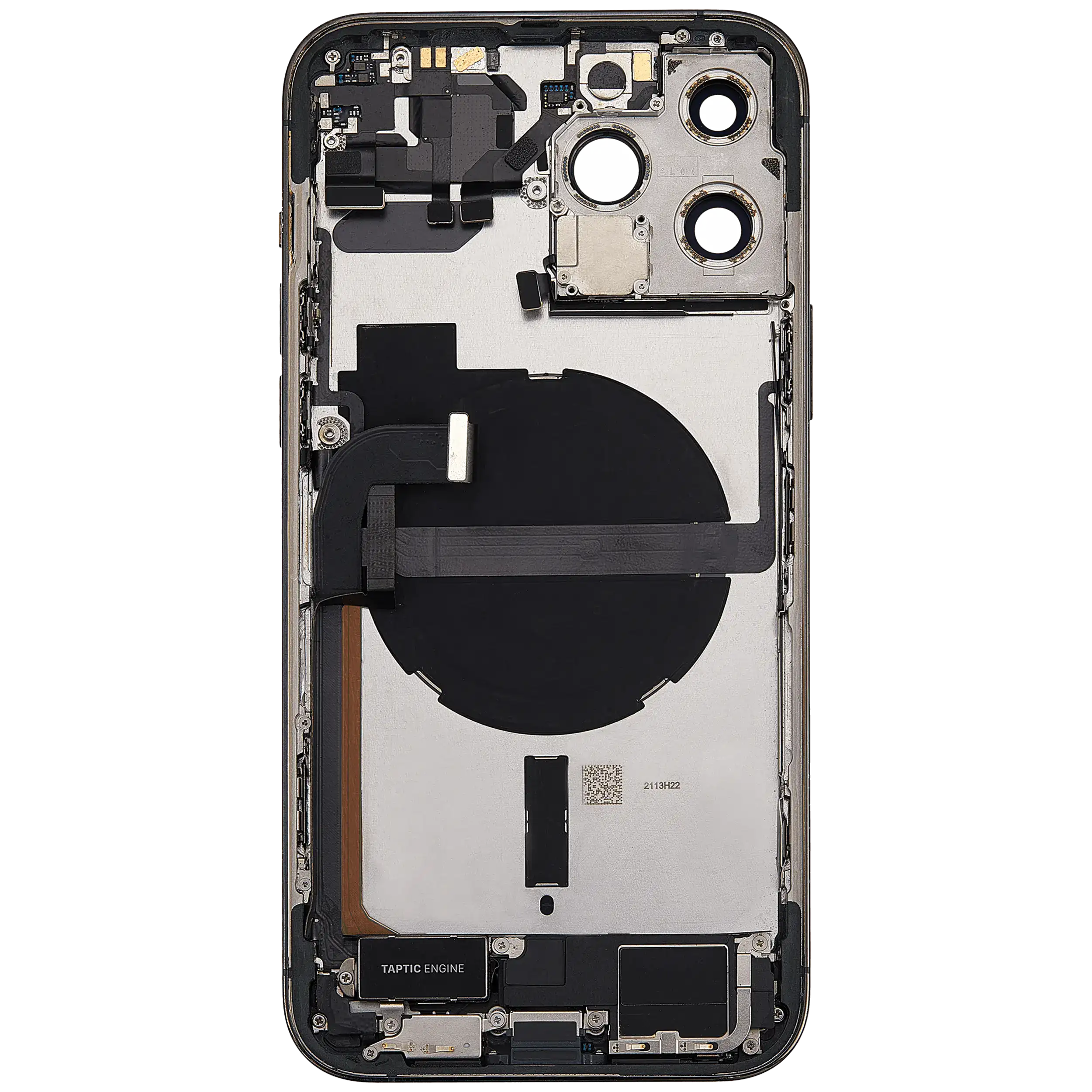 Rückgehäuse mit Ladebuchsen-Flex und Kleinteilen für iPhone 13 Pro Max (EU / globale Version) (ausgebautes Originalteil: Grade B) (Alpine Green) – Bild 3