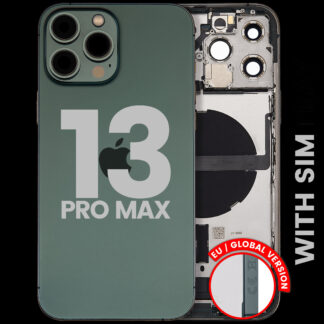 Rückgehäuse mit Ladebuchsen-Flex und Kleinteilen für iPhone 13 Pro Max (EU / globale Version) (ausgebautes Originalteil: Grade B) (Alpine Green)