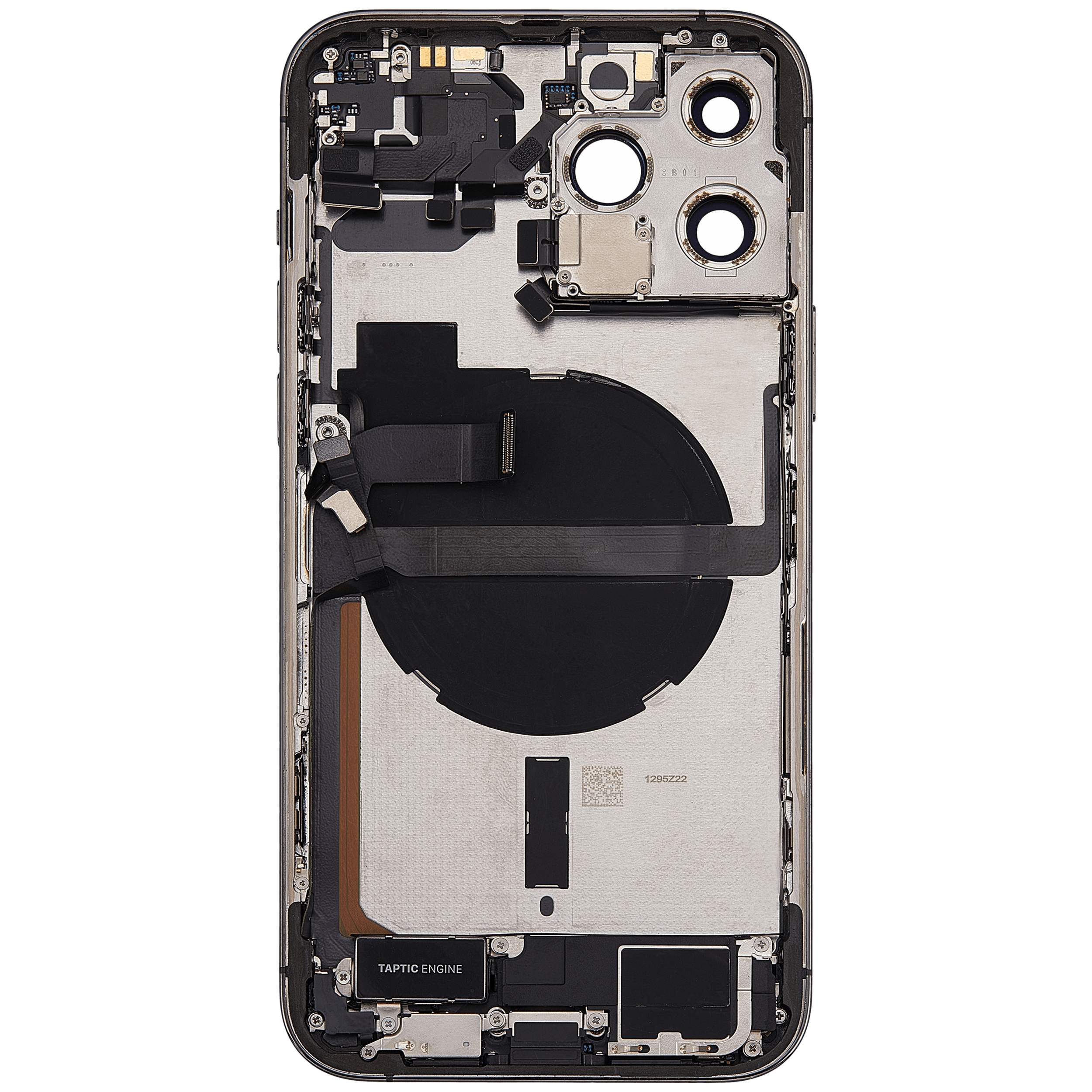 Rückgehäuse mit Ladebuchsen-Flex und Kleinteilen für iPhone 13 Pro Max (EU / globale Version) (ausgebautes Originalteil: Grade B) (Graphite) – Bild 3
