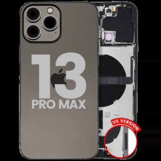 Rückgehäuse mit Ladebuchsen-Flex und Kleinteilen für iPhone 13 Pro Max (US-Version) (ausgebautes Originalteil: Grade A) (Graphite)