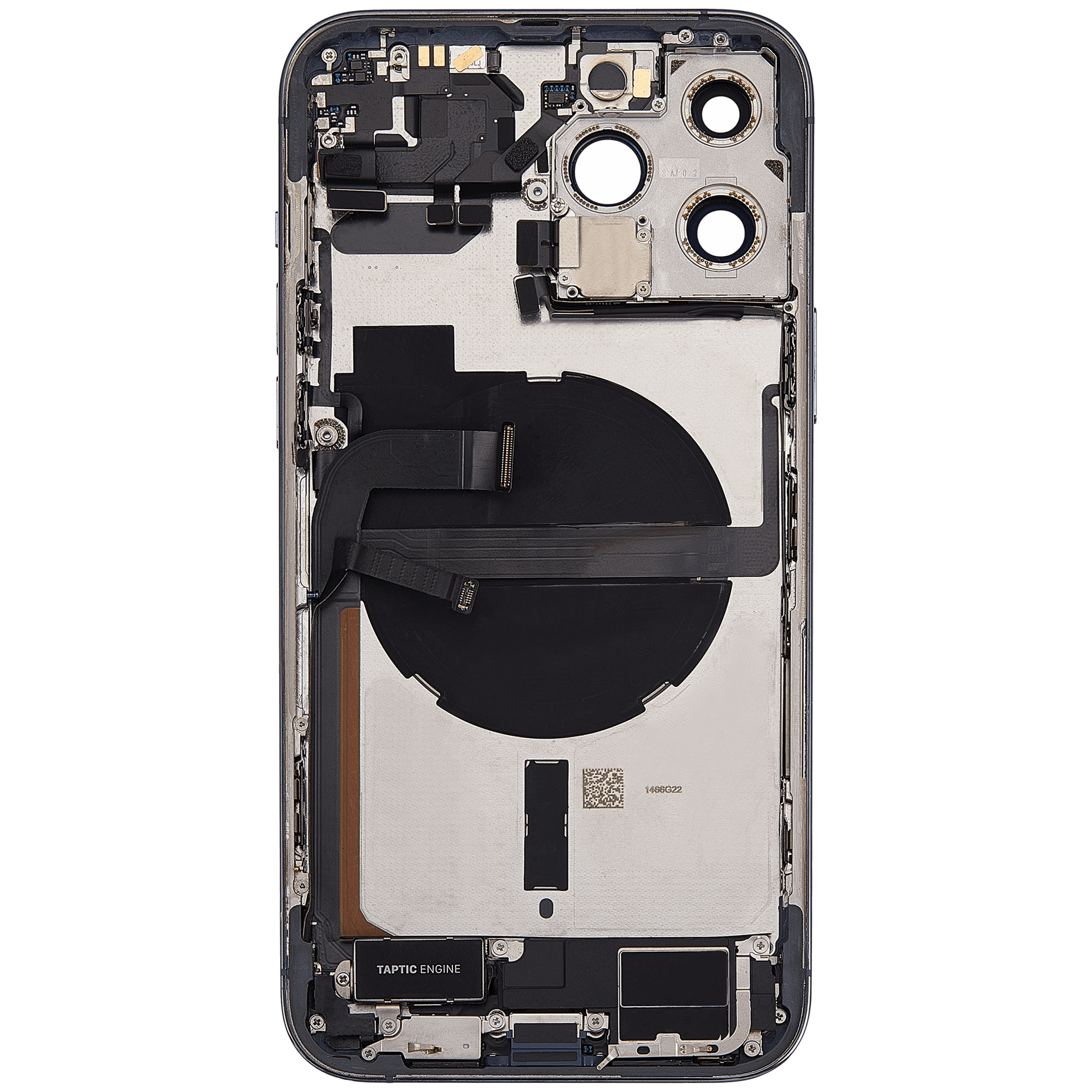 Rückgehäuse mit Ladebuchsen-Flex und Kleinteilen für iPhone 13 Pro Max (US-Version) (ausgebautes Originalteil: Grade A) (Sierra Blue) – Bild 3