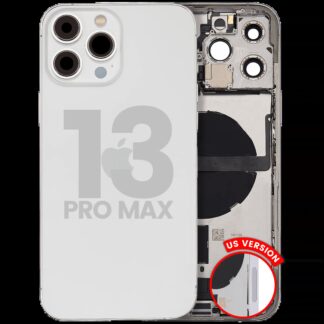 Rückgehäuse mit Ladebuchsen-Flex und Kleinteilen für iPhone 13 Pro Max (US-Version) (ausgebautes Originalteil: Grade A) (Silver (Silber))