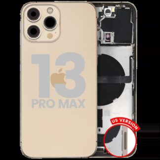 Rückgehäuse mit Ladebuchsen-Flex und Kleinteilen für iPhone 13 Pro Max (US-Version) (ausgebautes Originalteil: Grade B) (Gold)