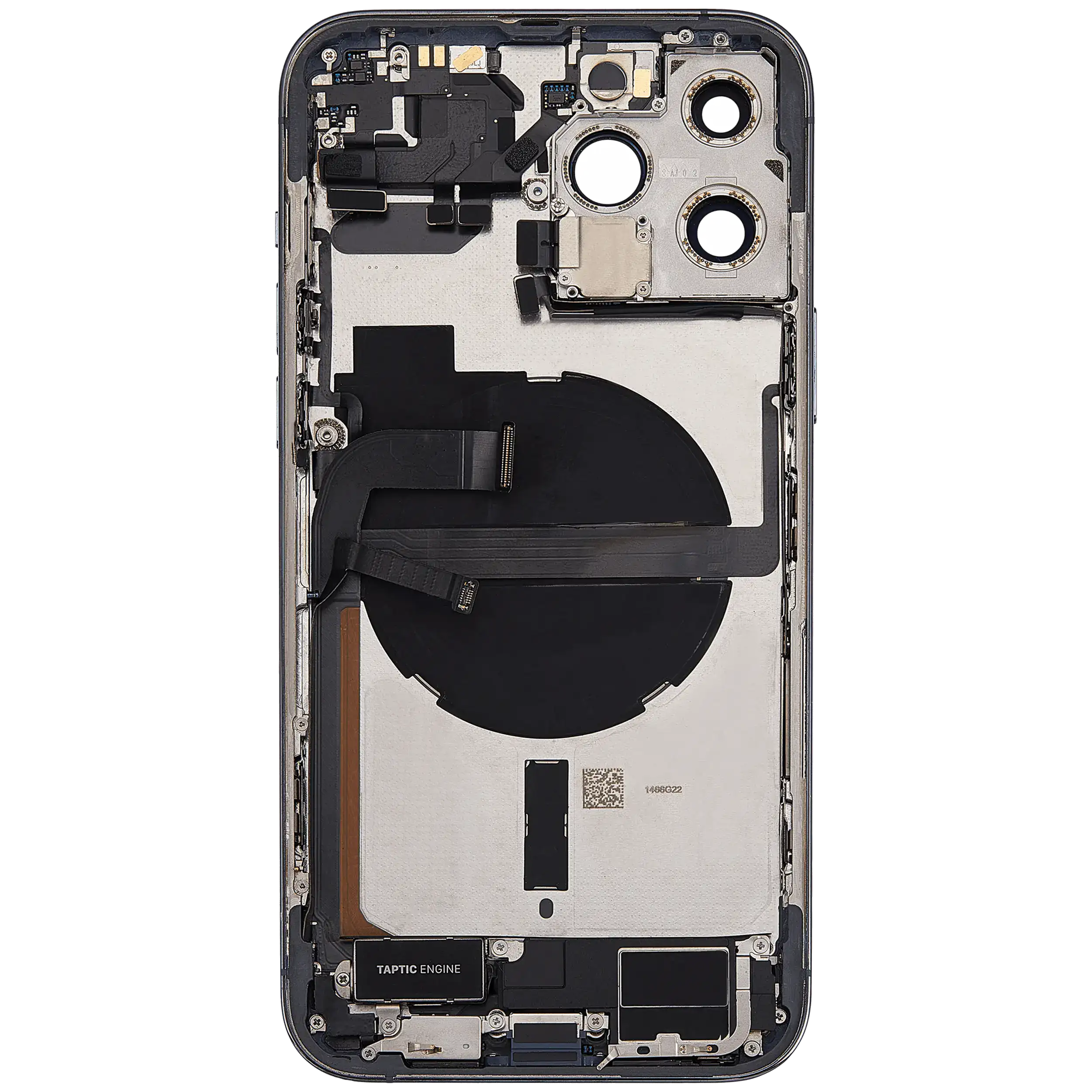 Rückgehäuse mit Ladebuchsen-Flex und Kleinteilen für iPhone 13 Pro Max (US-Version) (ausgebautes Originalteil: Grade B) (Sierra Blue) – Bild 3