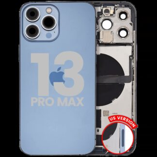 Rückgehäuse mit Ladebuchsen-Flex und Kleinteilen für iPhone 13 Pro Max (US-Version) (ausgebautes Originalteil: Grade B) (Sierra Blue)
