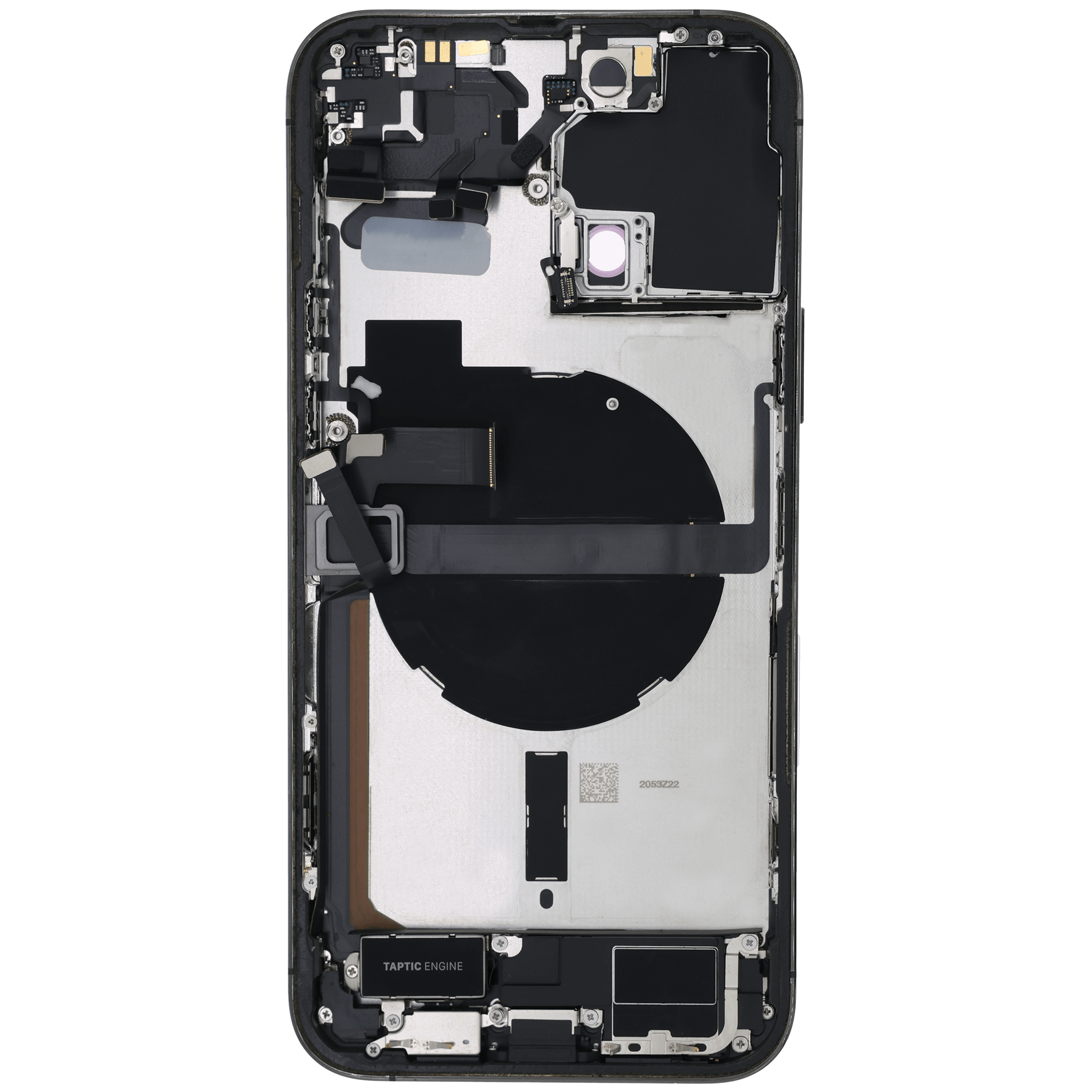 Rückgehäuse mit Ladebuchsen-Flex und Kleinteilen für iPhone 13 Pro Max (US-Version) (ausgebautes Originalteil: Grade C) (Graphite) – Bild 4