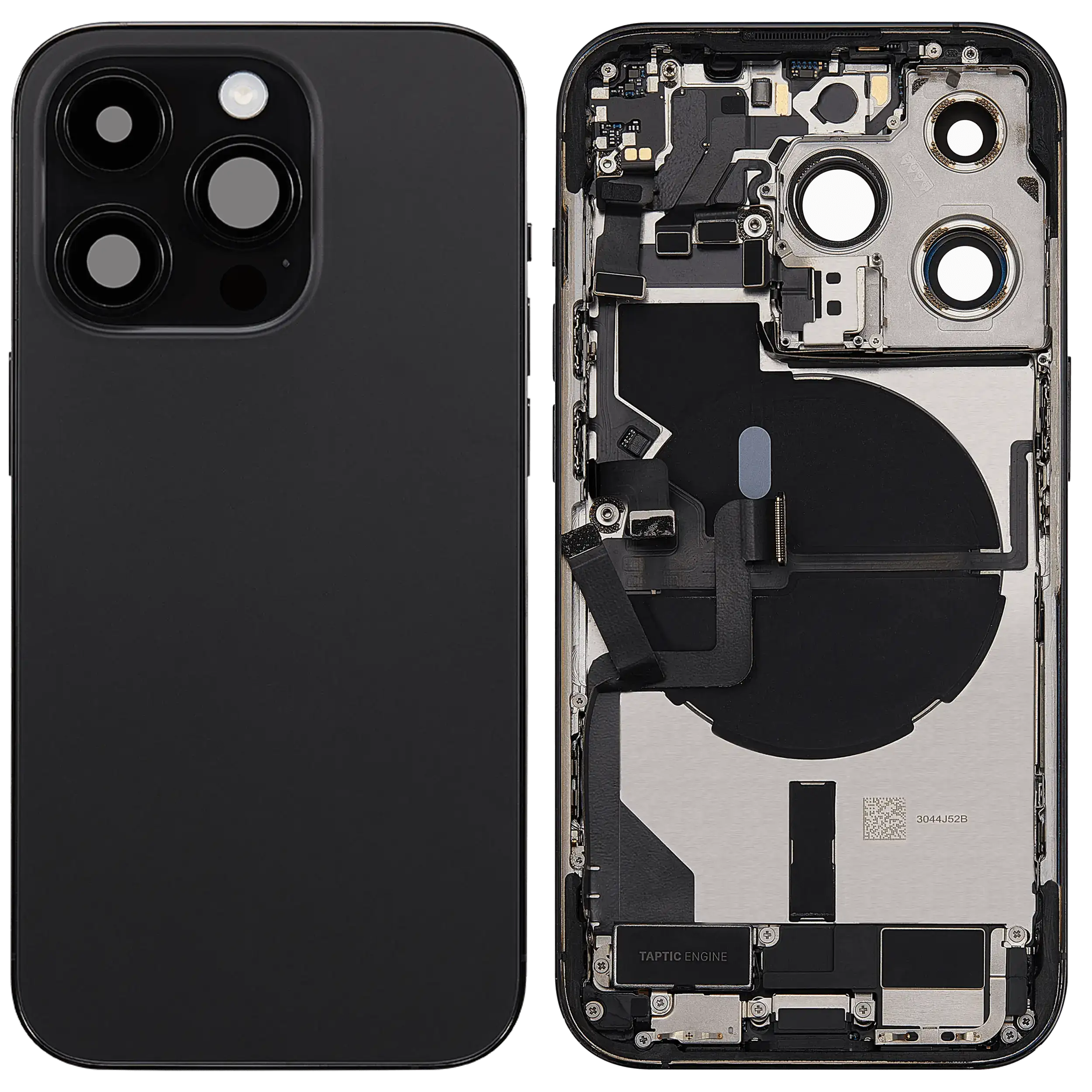 Rückgehäuse mit Ladebuchsen-Flex und Kleinteilen für iPhone 14 Pro (US-Version) (ausgebautes Originalteil: Grade A) (Space Black) – Bild 2
