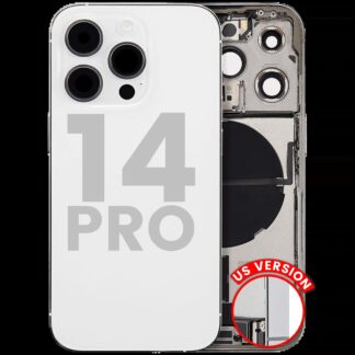 Rückgehäuse mit Ladebuchsen-Flex und Kleinteilen für iPhone 14 Pro (US-Version) (ausgebautes Originalteil: Grade A) (Silver (Silber))