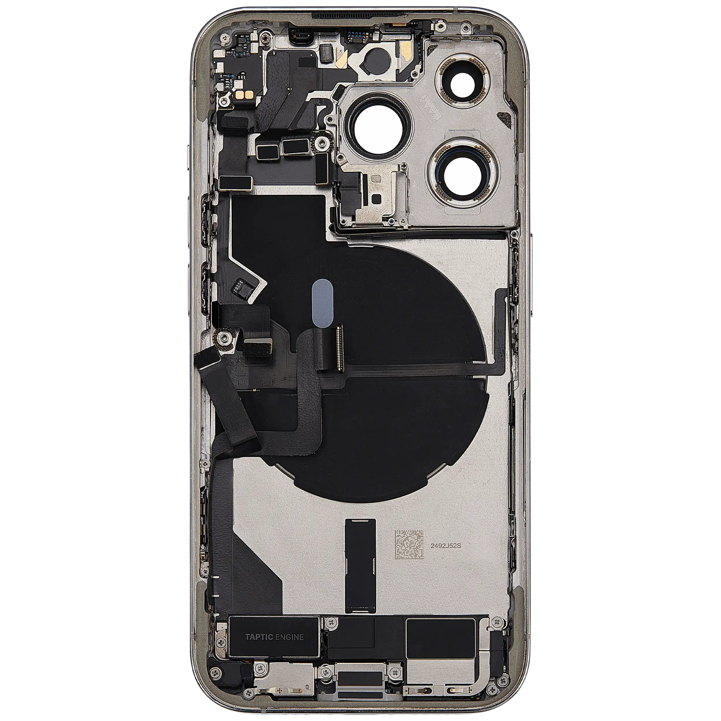 Rückgehäuse mit Ladebuchsen-Flex und Kleinteilen für iPhone 14 Pro (US-Version) (ausgebautes Originalteil: Grade B) (Silver (Silber)) – Bild 4