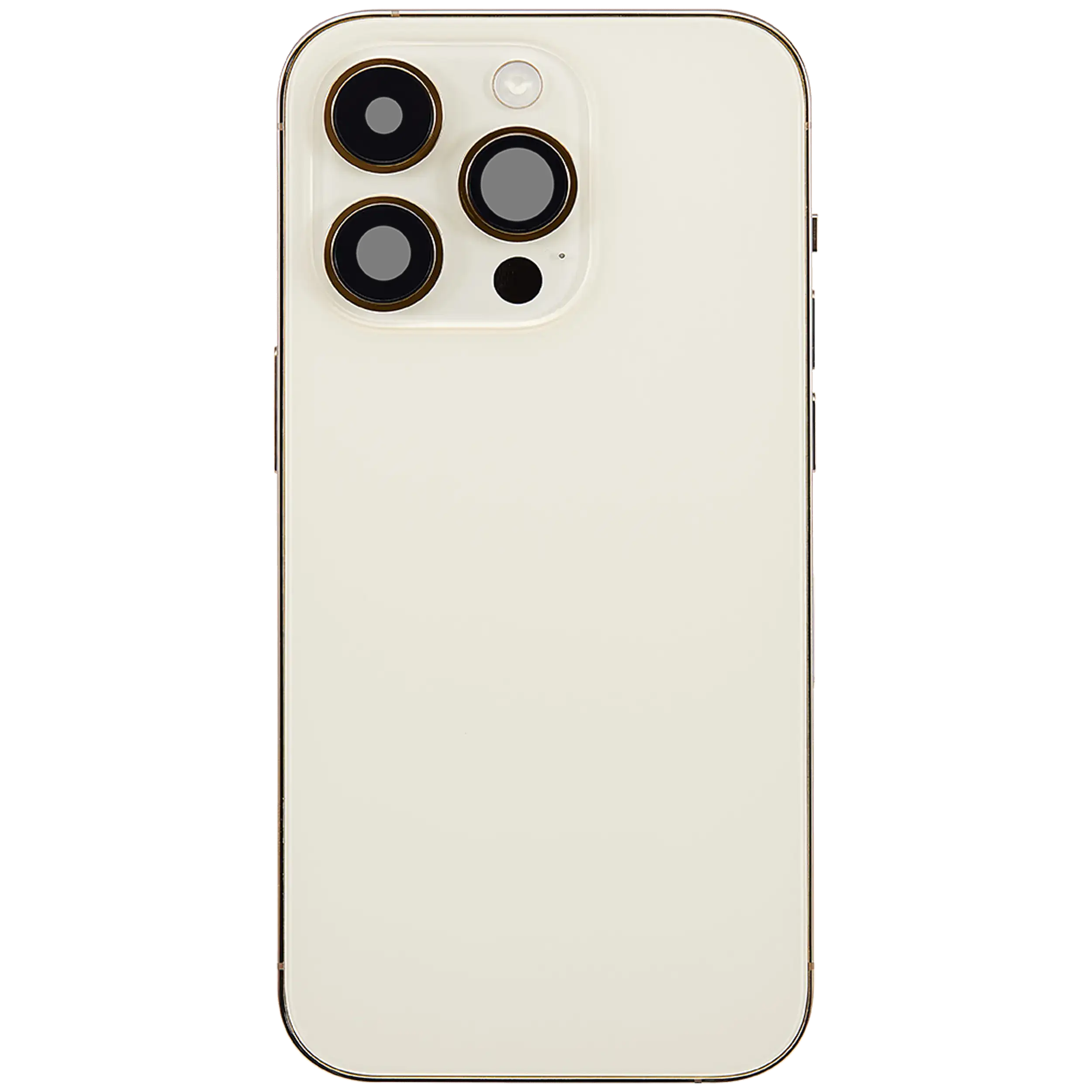 Rückgehäuse mit Ladebuchsen-Flex und Kleinteilen für iPhone 14 Pro (US-Version) (ausgebautes Originalteil: Grade B) (Gold) – Bild 3