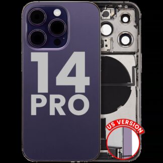 Rückgehäuse mit Ladebuchsen-Flex und Kleinteilen für iPhone 14 Pro (US-Version) (ausgebautes Originalteil: Grade C) (Deep Purple)