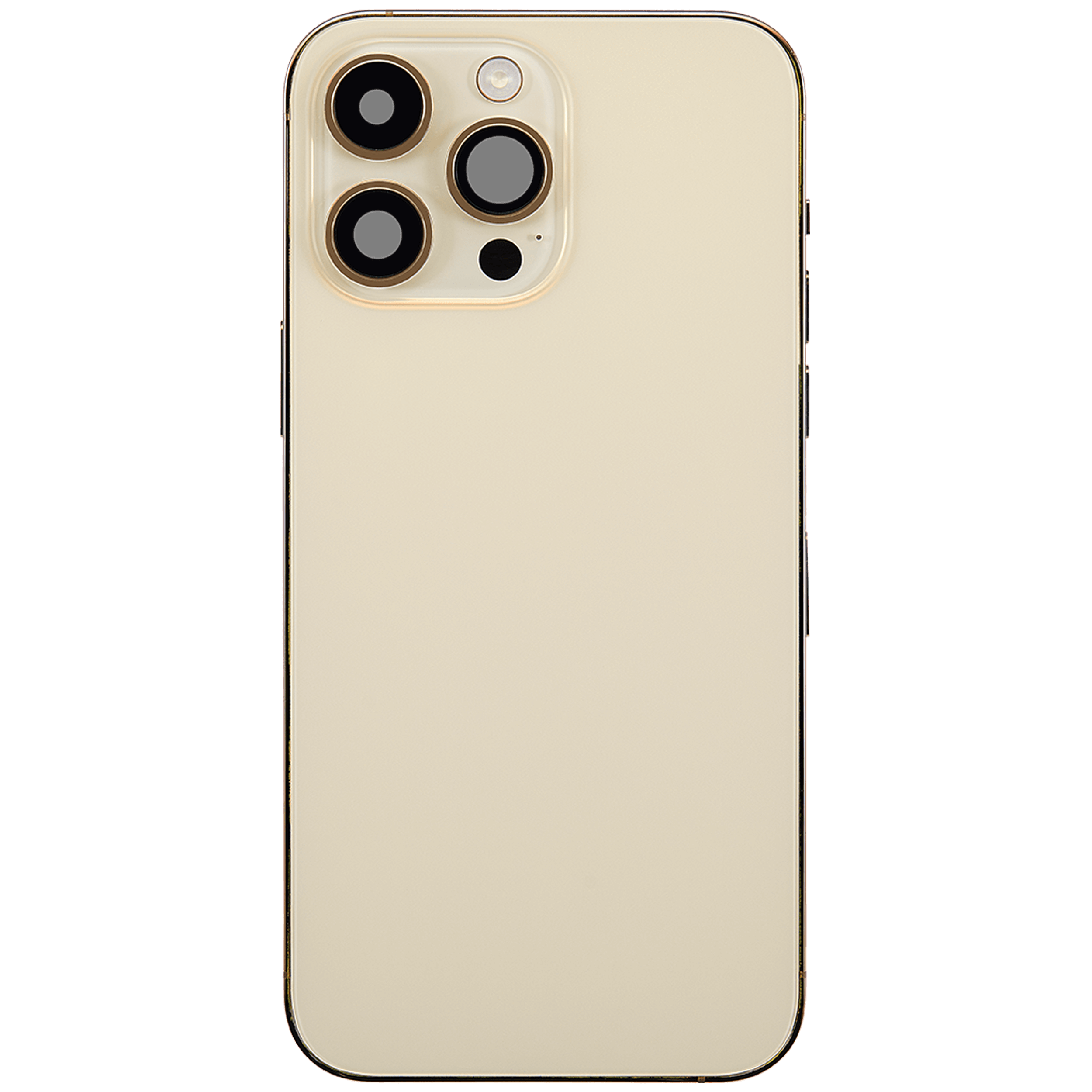 Rückgehäuse mit Ladebuchsen-Flex und Kleinteilen für iPhone 14 Pro Max (EU / globale Version) (ausgebautes Originalteil: Grade B) (Gold) – Bild 3