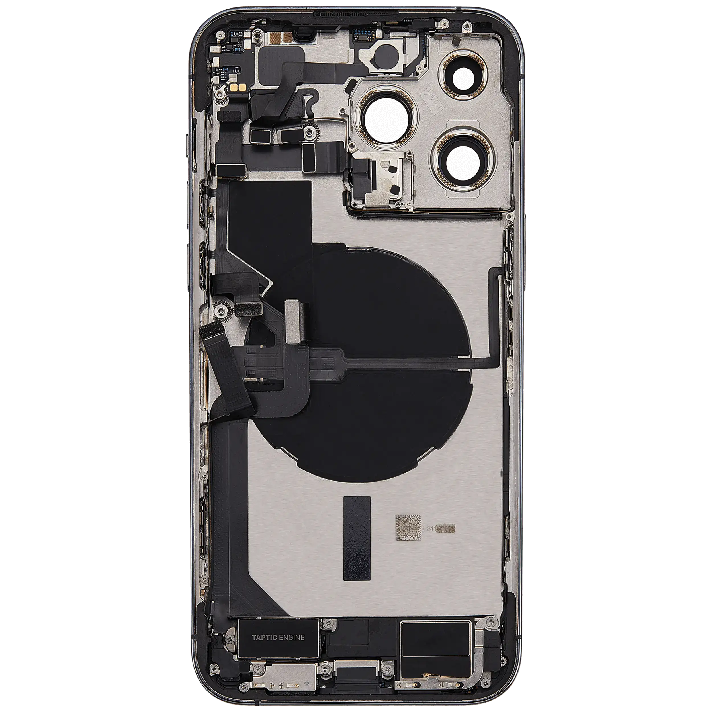 Rückgehäuse mit Ladebuchsen-Flex und Kleinteilen für iPhone 14 Pro Max (EU / globale Version) (ausgebautes Originalteil: Grade C) (Deep Purple) – Bild 4