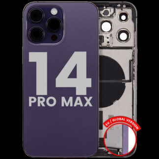 Rückgehäuse mit Ladebuchsen-Flex und Kleinteilen für iPhone 14 Pro Max (EU / globale Version) (ausgebautes Originalteil: Grade C) (Deep Purple)