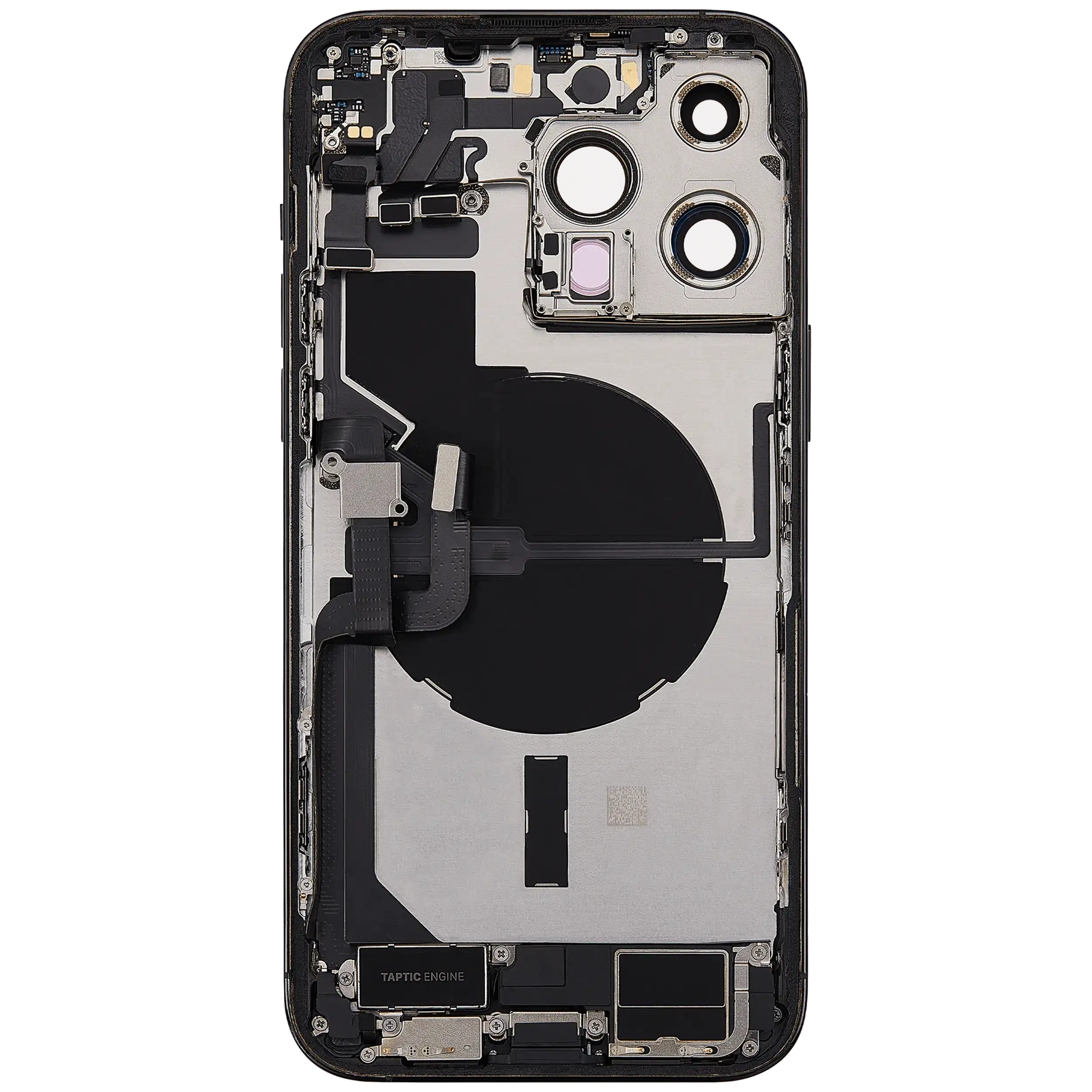 Rückgehäuse mit Ladebuchsen-Flex und Kleinteilen für iPhone 14 Pro Max (US-Version) (ausgebautes Originalteil: Grade A) (Space Black) – Bild 4