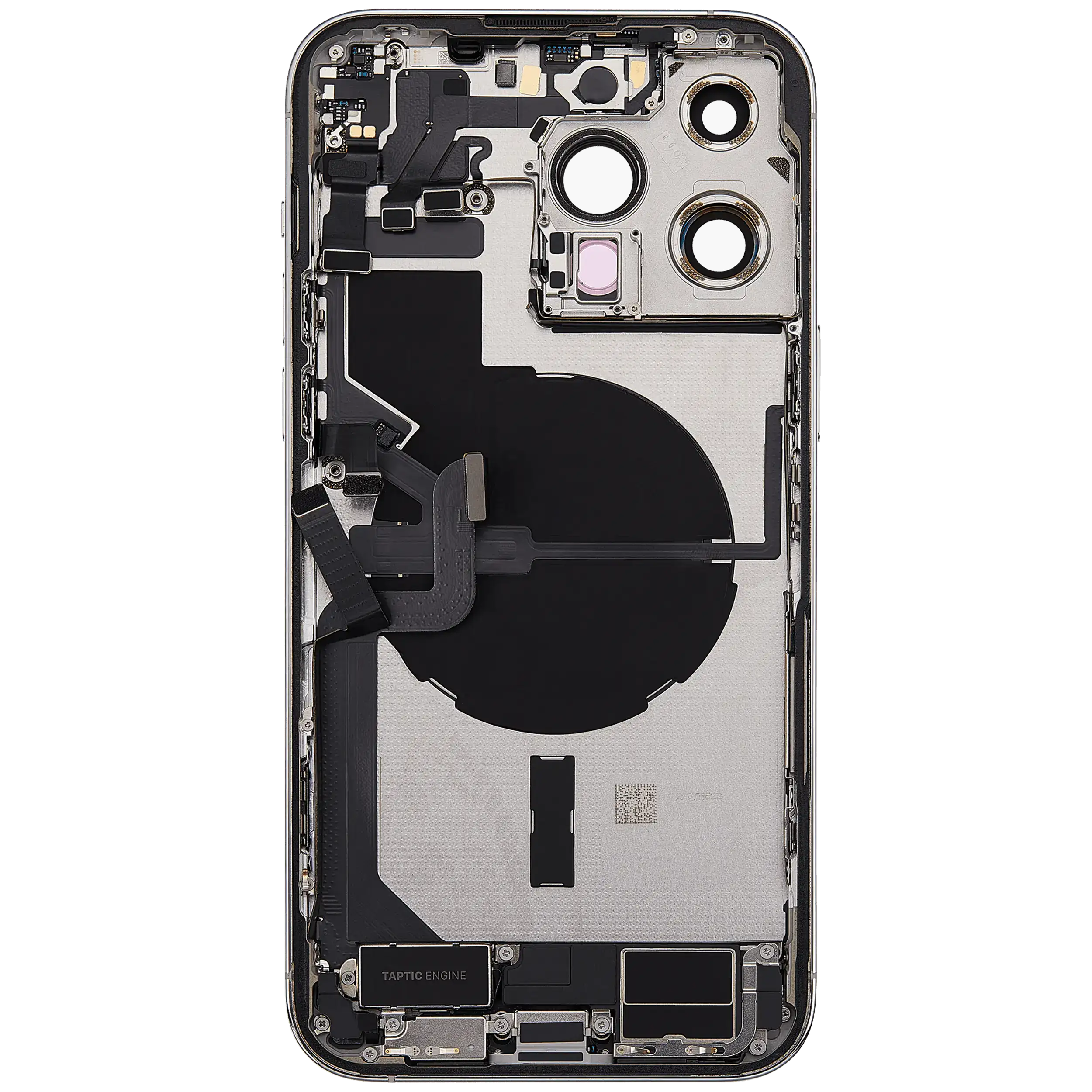 Rückgehäuse mit Ladebuchsen-Flex und Kleinteilen für iPhone 14 Pro Max (US-Version) (ausgebautes Originalteil: Grade A) (Silver (Silber)) – Bild 4