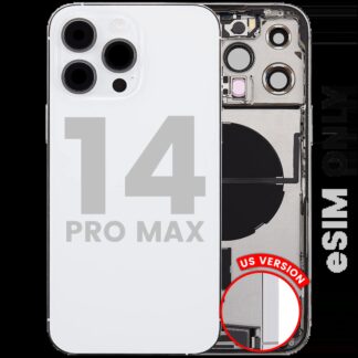 Rückgehäuse mit Ladebuchsen-Flex und Kleinteilen für iPhone 14 Pro Max (US-Version) (ausgebautes Originalteil: Grade B) (Silver (Silber))