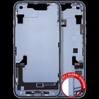 Mittelrahmen mit Ladebuchsen-Flex und Kleinteilen für iPhone 14 (EU / globale Version) (ausgebautes Originalteil: Grade B) (Blue (Blau))