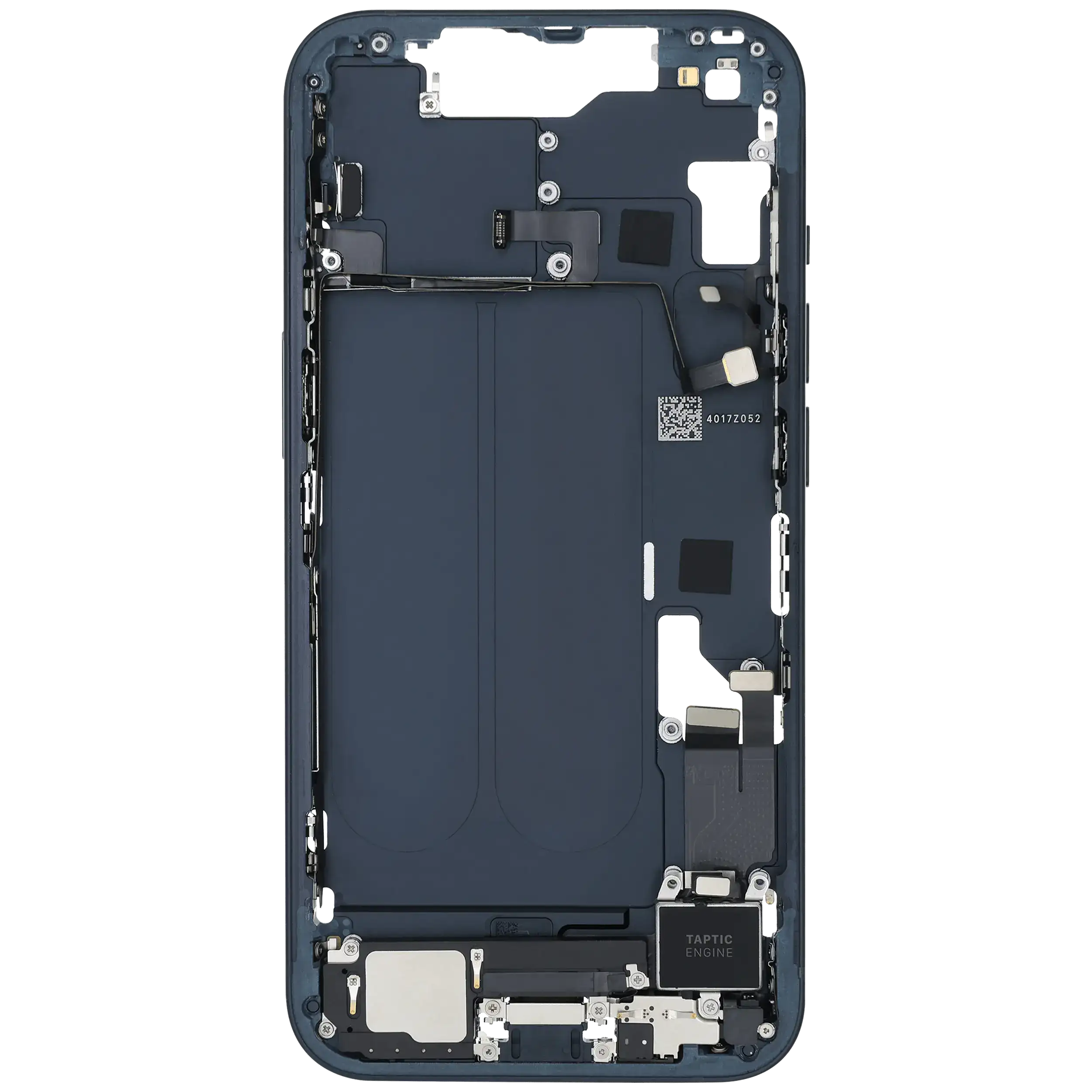 Mittelrahmen mit Ladebuchsen-Flex und Kleinteilen für iPhone 14 (US-Version) (ausgebautes Originalteil: Grade A) (Midnight) – Bild 4
