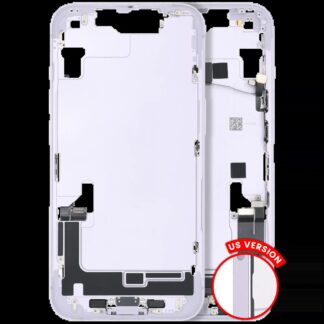 Mittelrahmen mit Ladebuchsen-Flex und Kleinteilen für iPhone 14 (US-Version) (ausgebautes Originalteil: Grade A) (Purple (Violett))