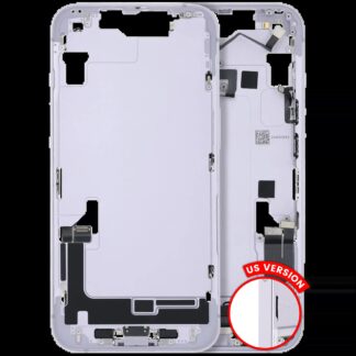 Mittelrahmen mit Ladebuchsen-Flex und Kleinteilen für iPhone 14 (US-Version) (ausgebautes Originalteil: Grade B) (Purple (Violett))