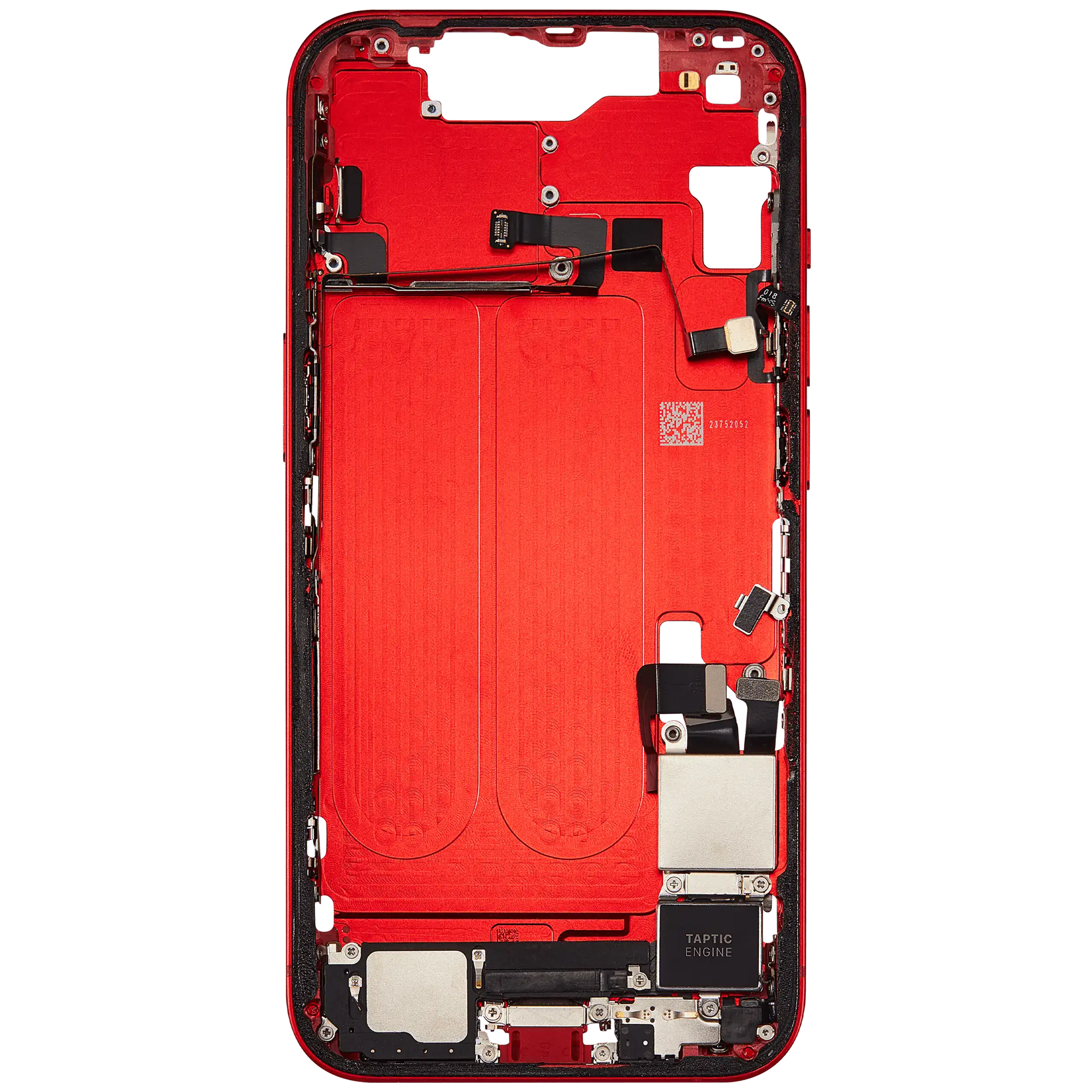 Mittelrahmen mit Ladebuchsen-Flex und Kleinteilen für iPhone 14 (US-Version) (ausgebautes Originalteil: Grade B) (Red (Rot)) – Bild 4