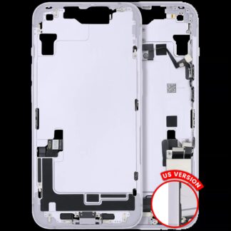 Mittelrahmen mit Ladebuchsen-Flex und Kleinteilen für iPhone 14 (US-Version) (ausgebautes Originalteil: Grade C) (Purple (Violett))