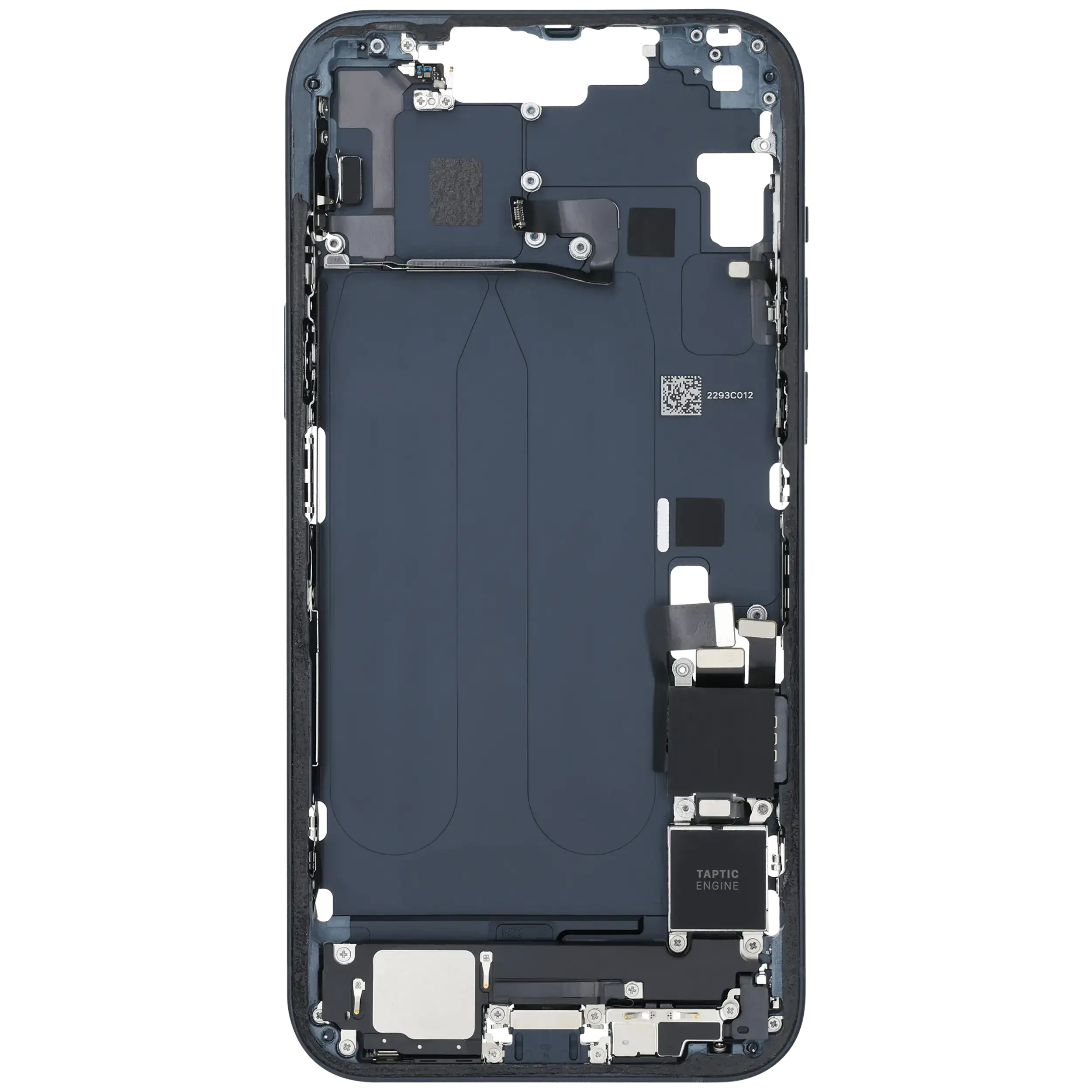 Mittelrahmen mit Ladebuchsen-Flex und Kleinteilen für iPhone 14 Plus (EU / globale Version) (ausgebautes Originalteil: Grade B) (Midnight) – Bild 4