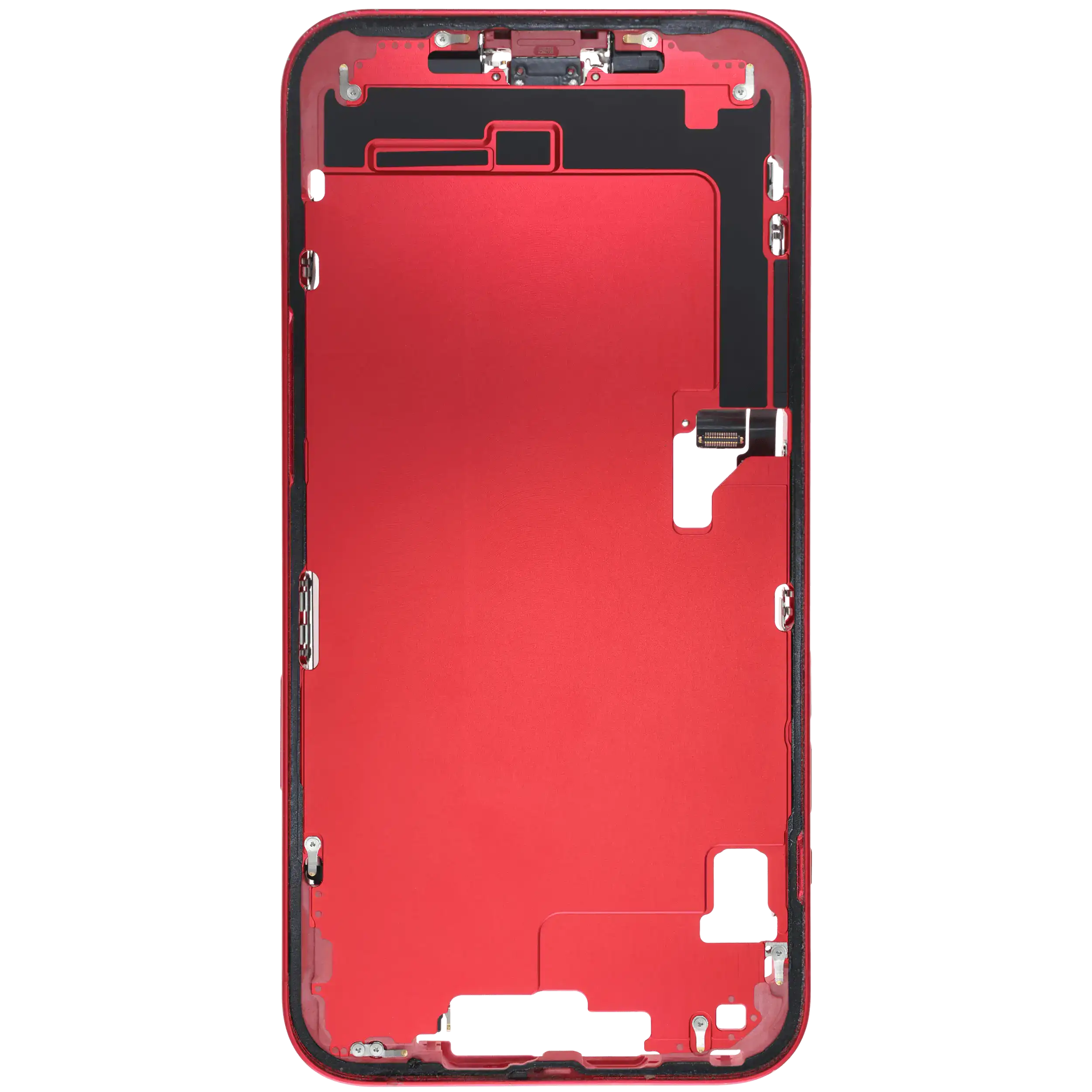 Mittelrahmen mit Ladebuchsen-Flex und Kleinteilen für iPhone 14 Plus (EU / globale Version) (ausgebautes Originalteil: Grade B) (Red (Rot)) – Bild 3