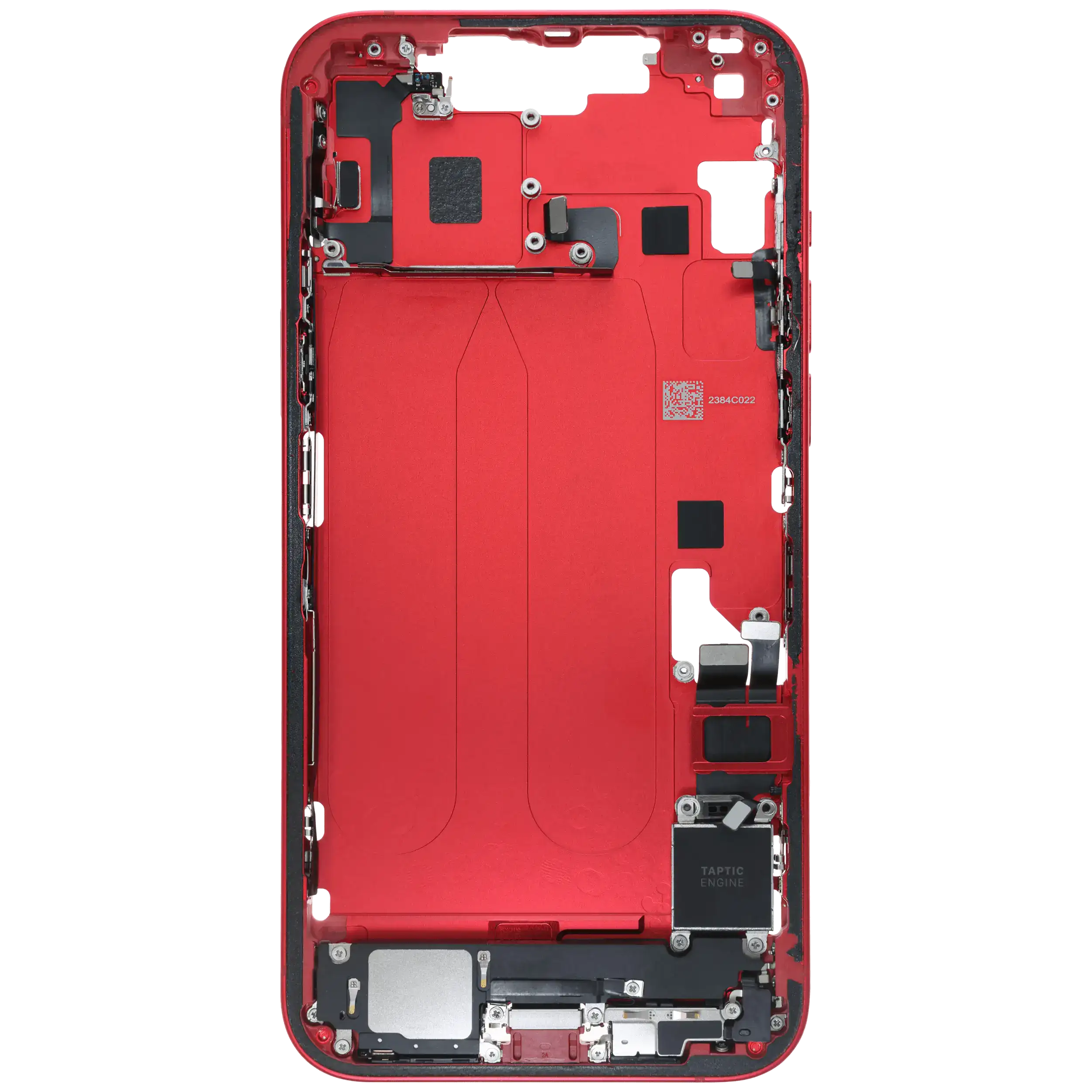 Mittelrahmen mit Ladebuchsen-Flex und Kleinteilen für iPhone 14 Plus (EU / globale Version) (ausgebautes Originalteil: Grade B) (Red (Rot)) – Bild 4