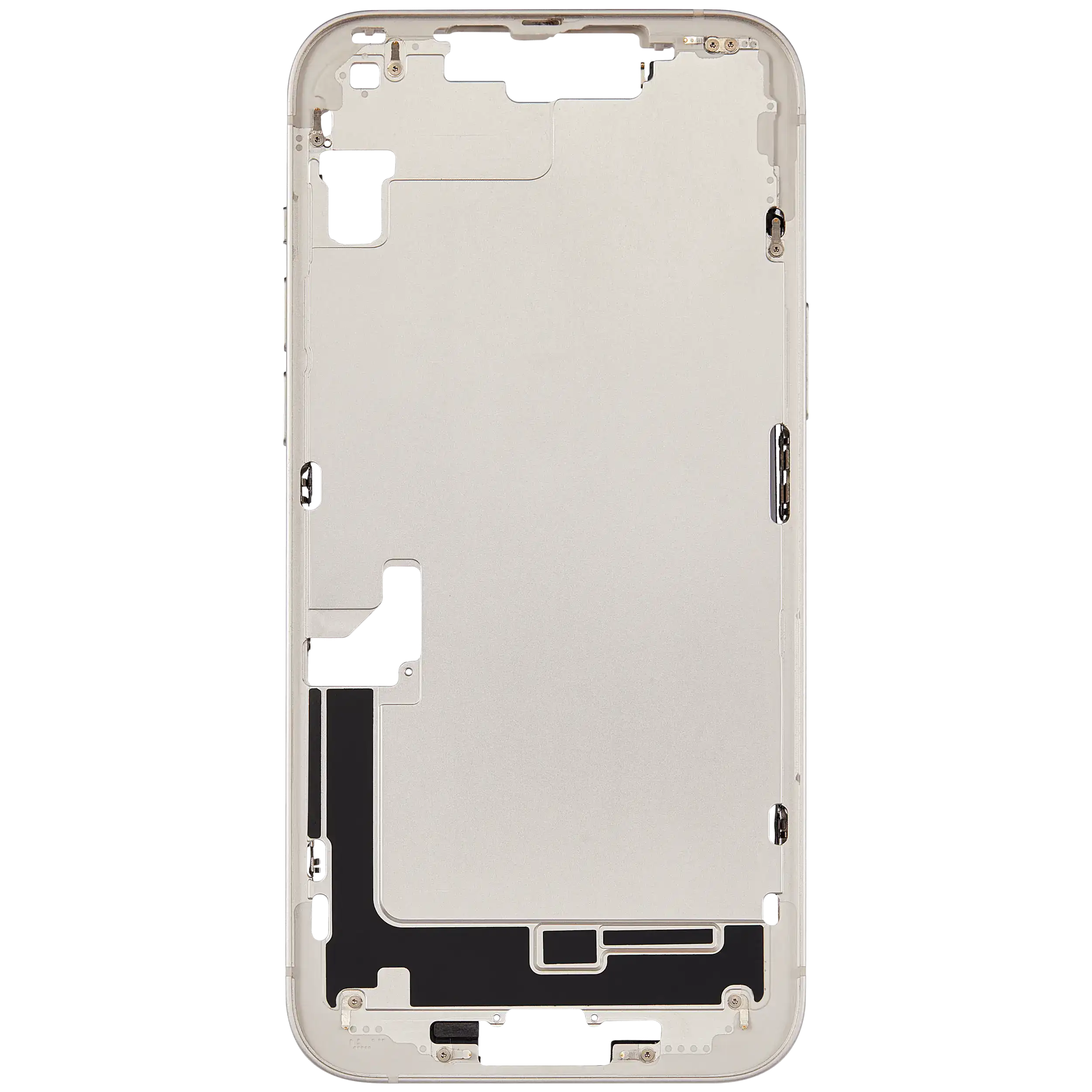 Mittelrahmen mit Ladebuchsen-Flex und Kleinteilen für iPhone 14 Plus (EU / globale Version) (ausgebautes Originalteil: Grade B) (Starlight) – Bild 3