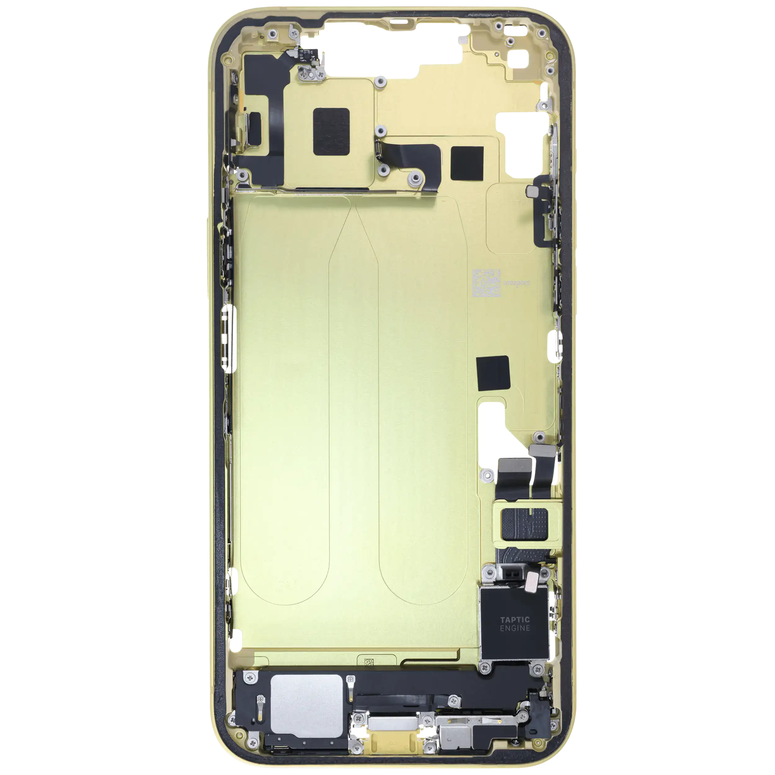 Mittelrahmen mit Ladebuchsen-Flex und Kleinteilen für iPhone 14 Plus (EU / globale Version) (ausgebautes Originalteil: Grade B) (Yellow) – Bild 4