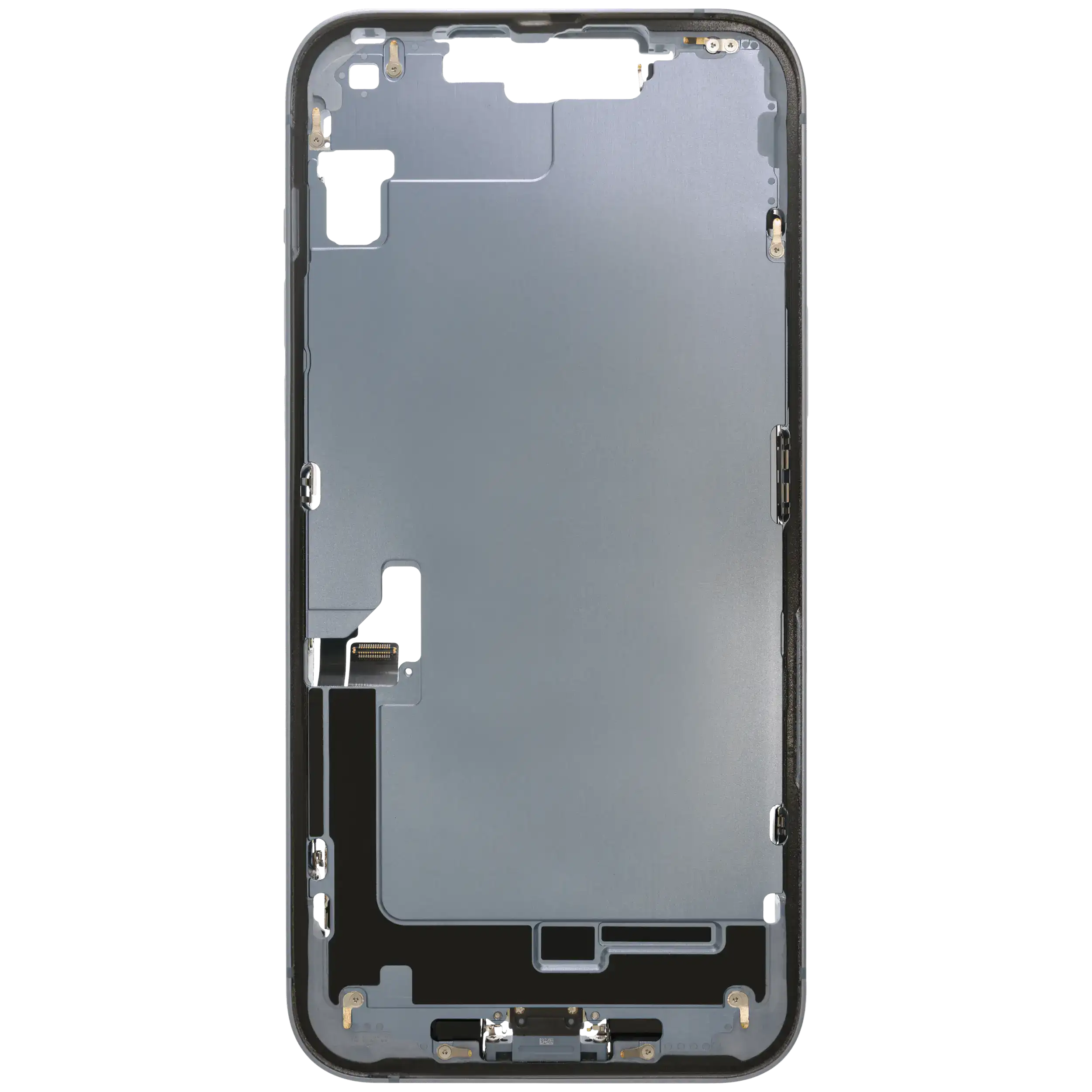 Mittelrahmen mit Ladebuchsen-Flex und Kleinteilen für iPhone 14 Plus (EU / globale Version) (ausgebautes Originalteil: Grade C) (Blue (Blau)) – Bild 3