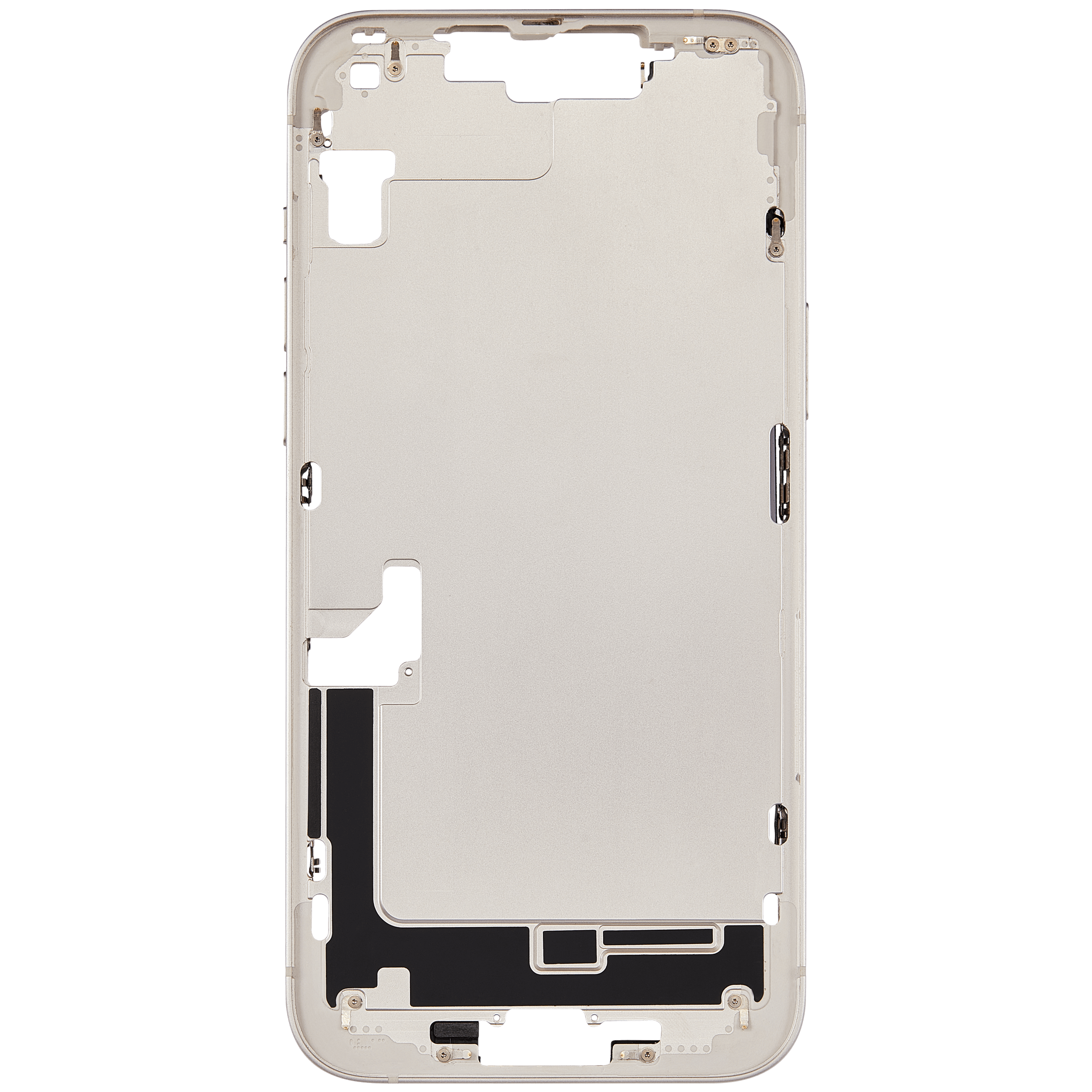 Mittelrahmen mit Ladebuchsen-Flex und Kleinteilen für iPhone 14 Plus (EU / globale Version) (ausgebautes Originalteil: Grade C) (Starlight) – Bild 3