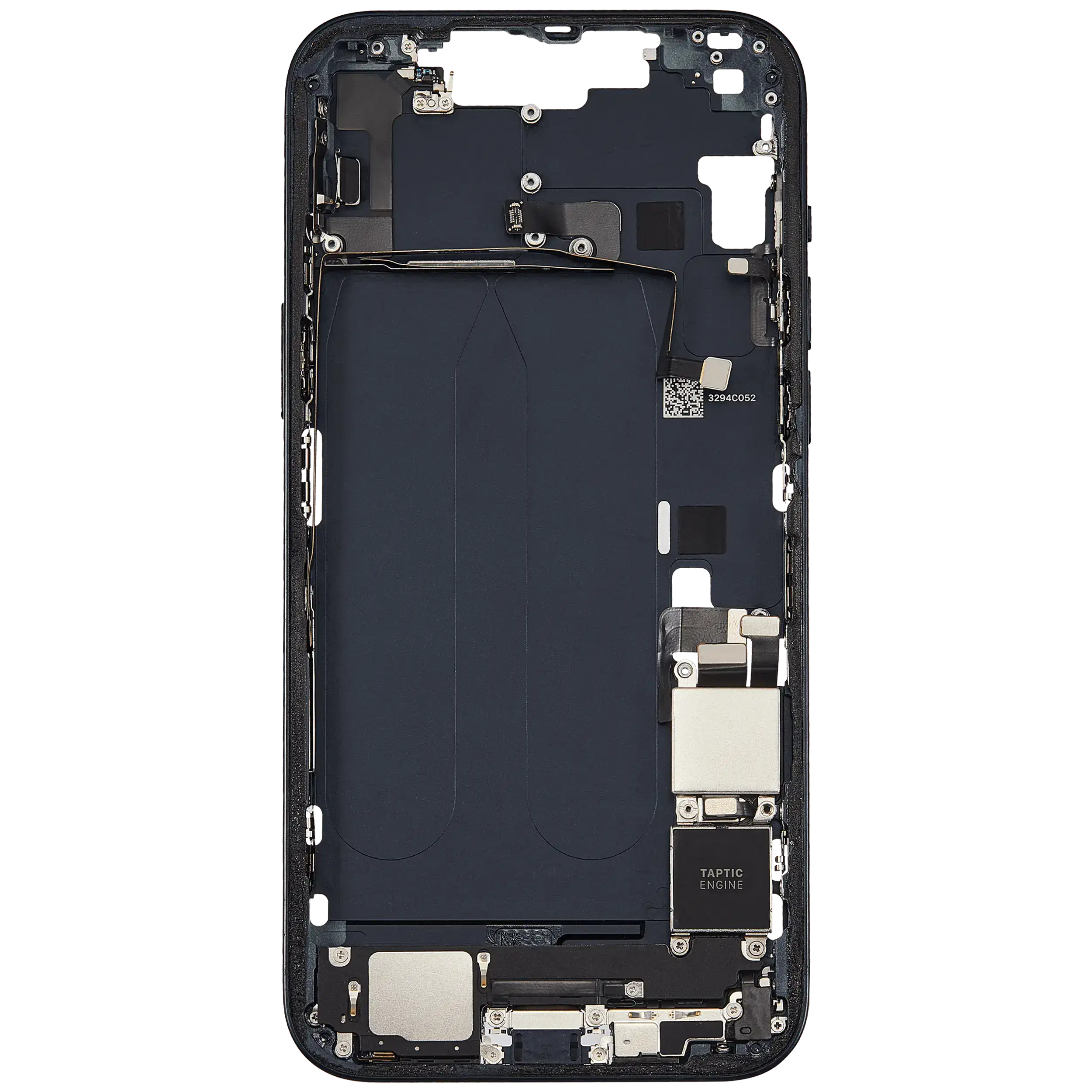 Mittelrahmen mit Ladebuchsen-Flex und Kleinteilen für iPhone 14 Plus (US-Version) (ausgebautes Originalteil: Grade A) (Midnight) – Bild 4