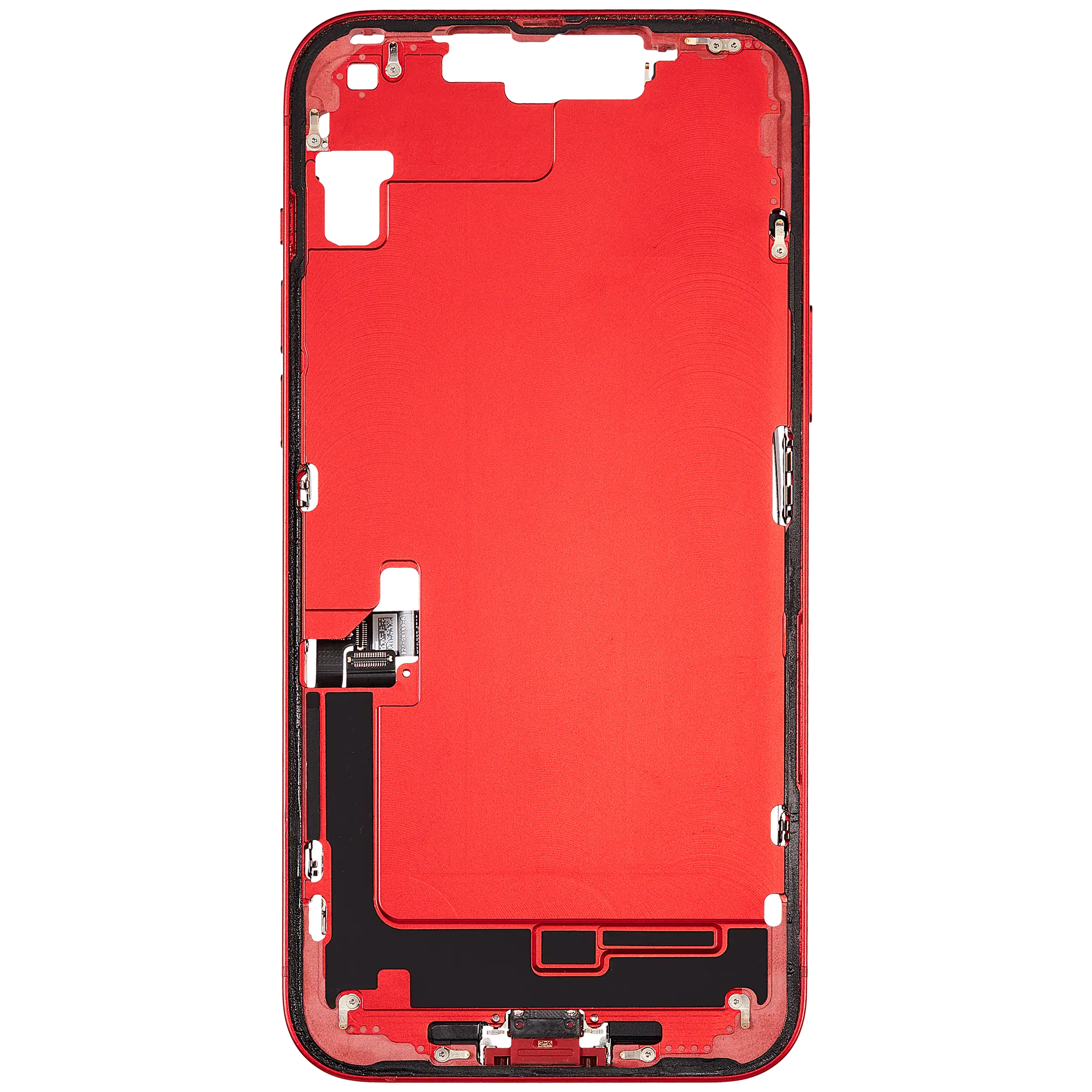Mittelrahmen mit Ladebuchsen-Flex und Kleinteilen für iPhone 14 Plus (US-Version) (ausgebautes Originalteil: Grade B) (Red (Rot)) – Bild 3
