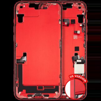 Mittelrahmen mit Ladebuchsen-Flex und Kleinteilen für iPhone 14 Plus (US-Version) (ausgebautes Originalteil: Grade B) (Red (Rot))
