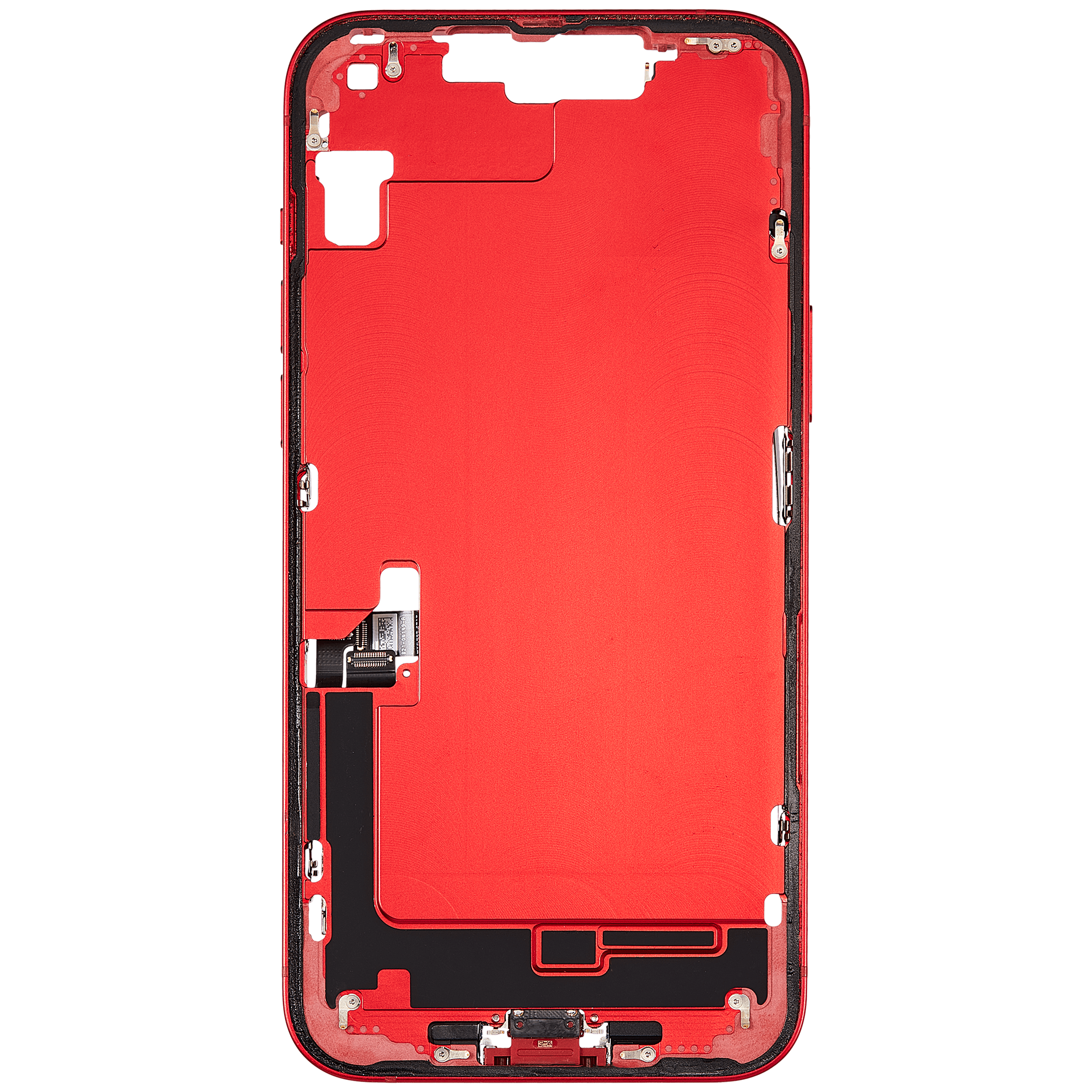 Mittelrahmen mit Ladebuchsen-Flex und Kleinteilen für iPhone 14 Plus (US-Version) (ausgebautes Originalteil: Grade C) (Red (Rot)) – Bild 3